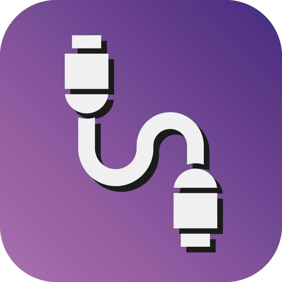 Cable Vector Glyph Gradient Background Icon For Personal And Commercial Use.