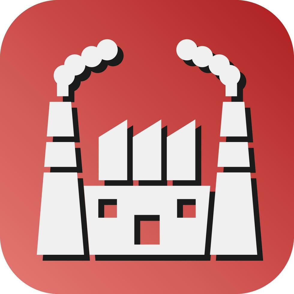 Power Plant Vector Glyph Gradient Background Icon For Personal And Commercial Use.