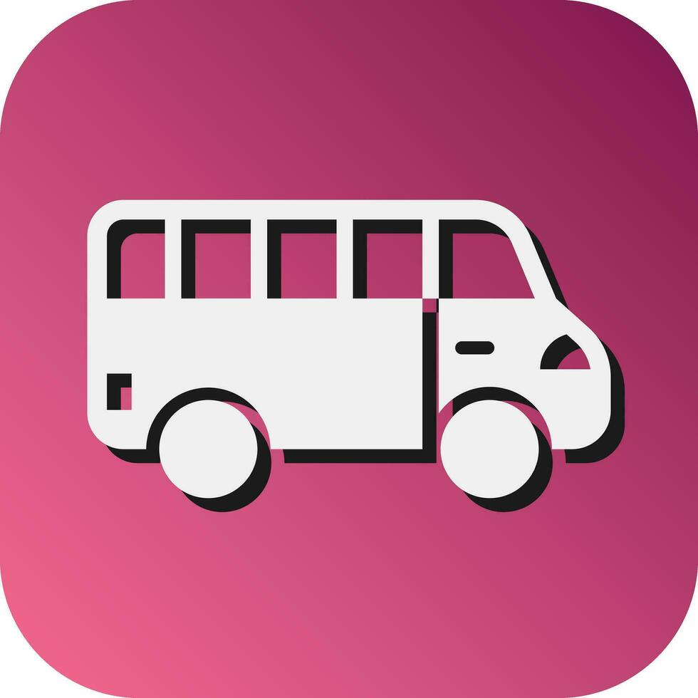 Van Vector Glyph Gradient Background Icon For Personal And Commercial Use.