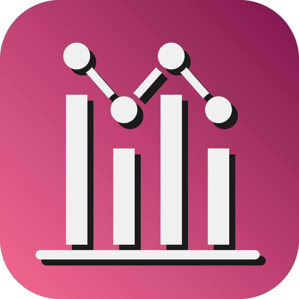 Graph Vector Glyph Gradient Background Icon For Personal And Commercial Use.