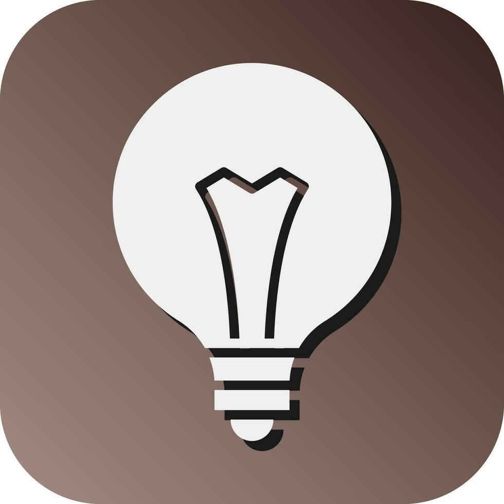 Lightbulb Vector Glyph Gradient Background Icon For Personal And Commercial Use.