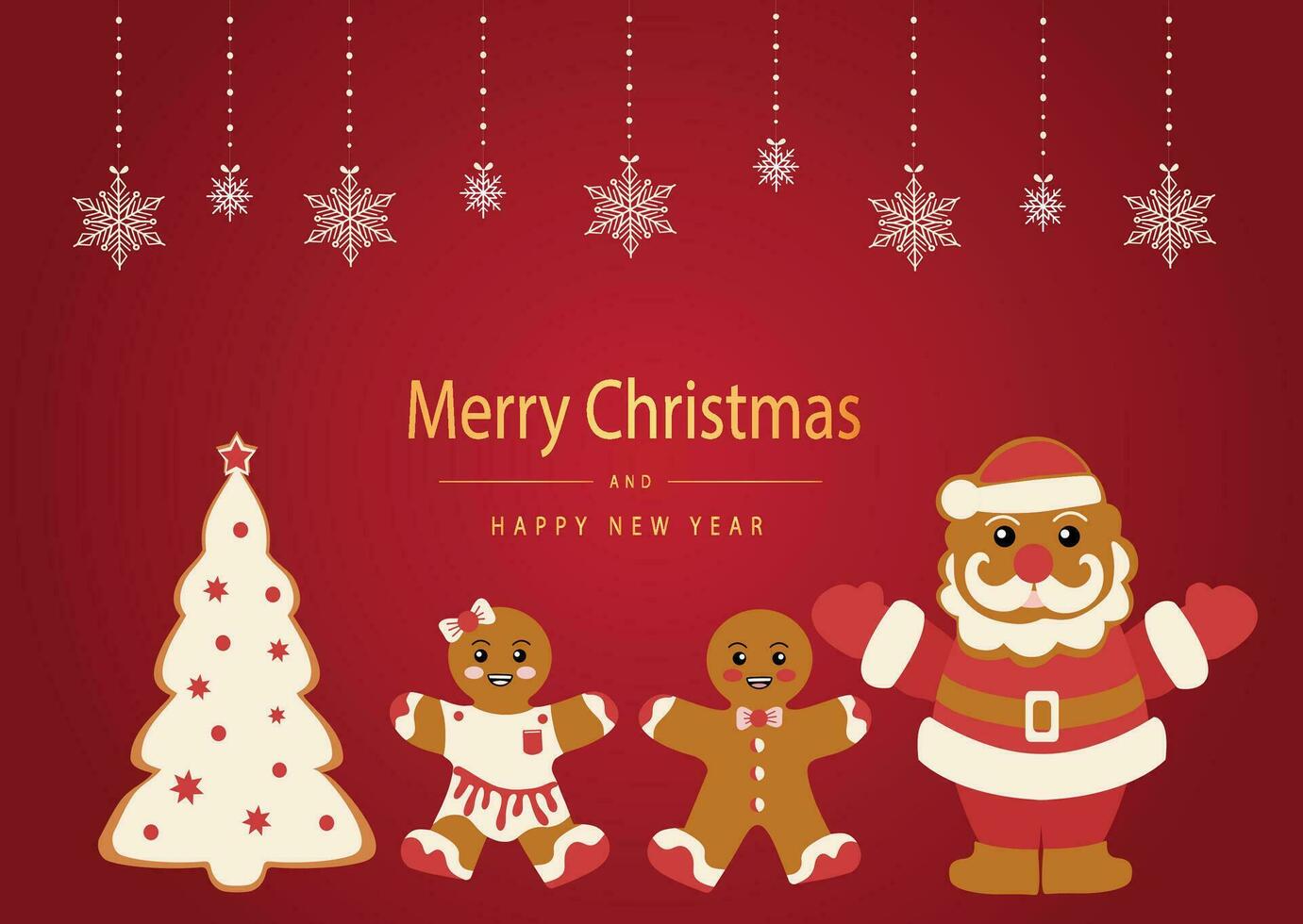 alegre Navidad tarjeta. celebrando nuevo año y Navidad. vector ilustración