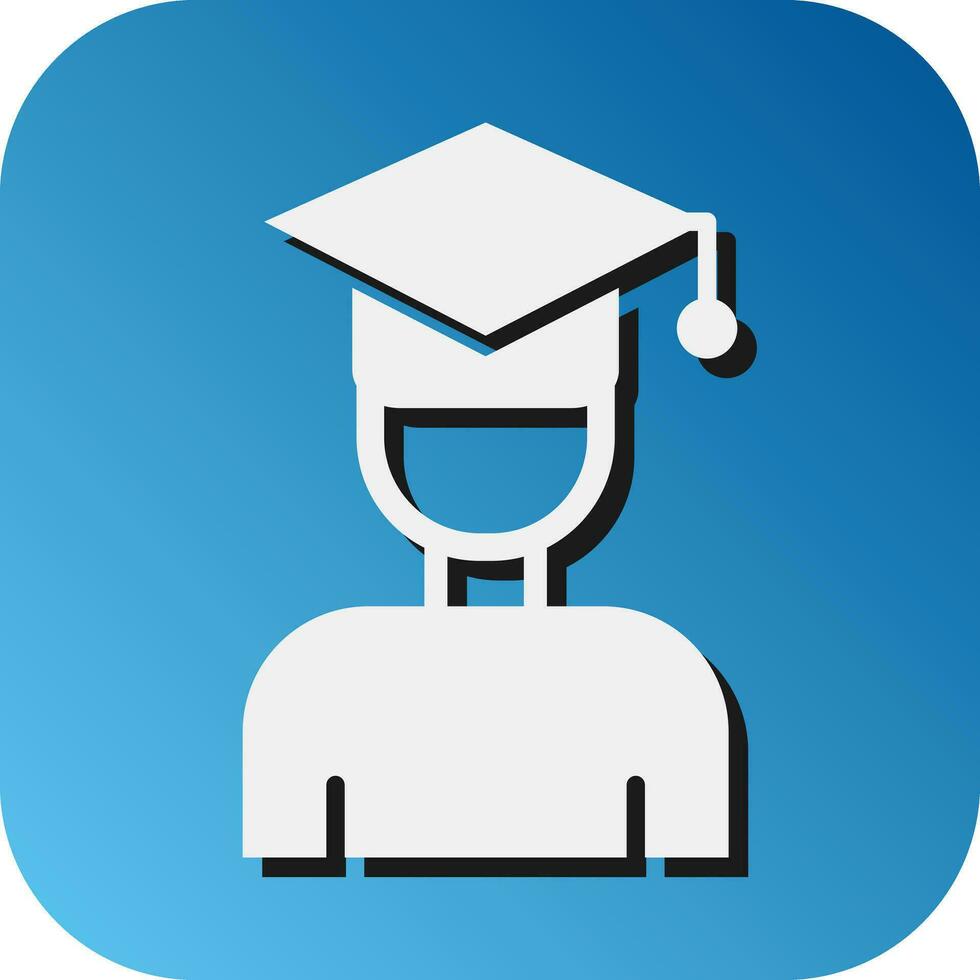 Student Vector Glyph Gradient Background Icon For Personal And Commercial Use.