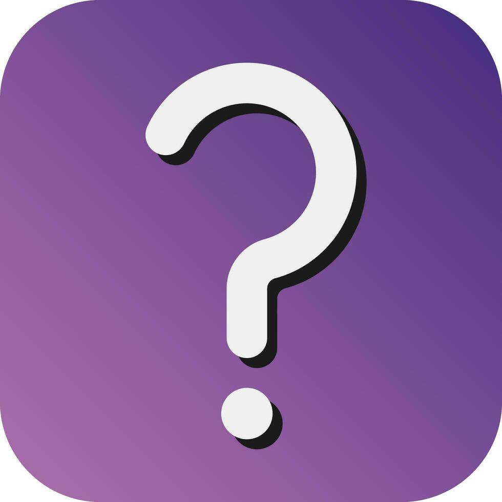 Question Vector Glyph Gradient Background Icon For Personal And Commercial Use.