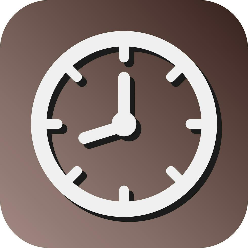 Clock Vector Glyph Gradient Background Icon For Personal And Commercial Use.