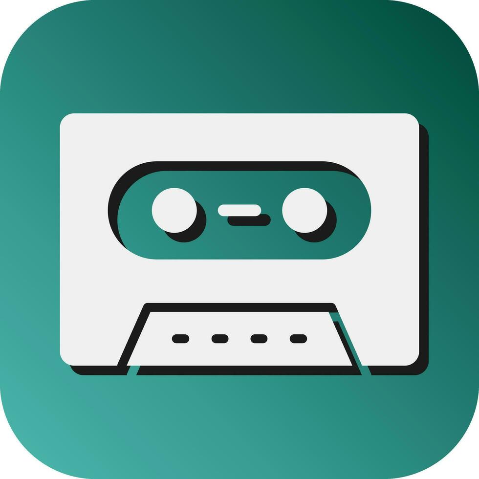 Cassette Player Vector Glyph Gradient Background Icon For Personal And Commercial Use.