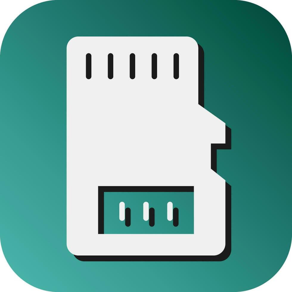 Sd Card Vector Glyph Gradient Background Icon For Personal And Commercial Use.