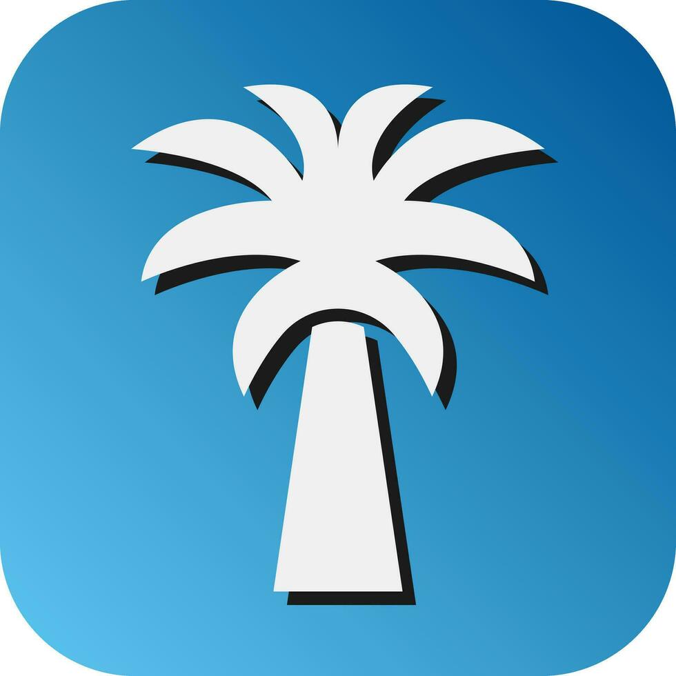 Palm Tree Vector Glyph Gradient Background Icon For Personal And Commercial Use.