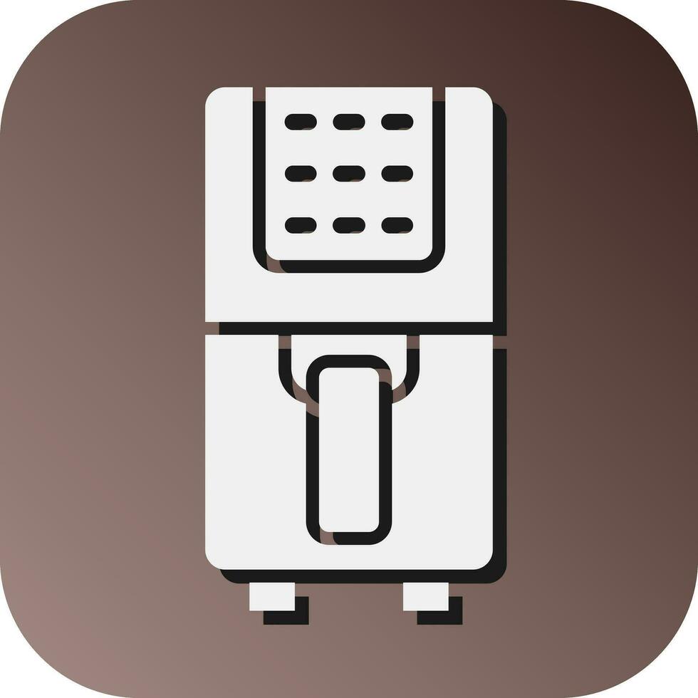 Air Fryer Vector Glyph Gradient Background Icon For Personal And Commercial Use.