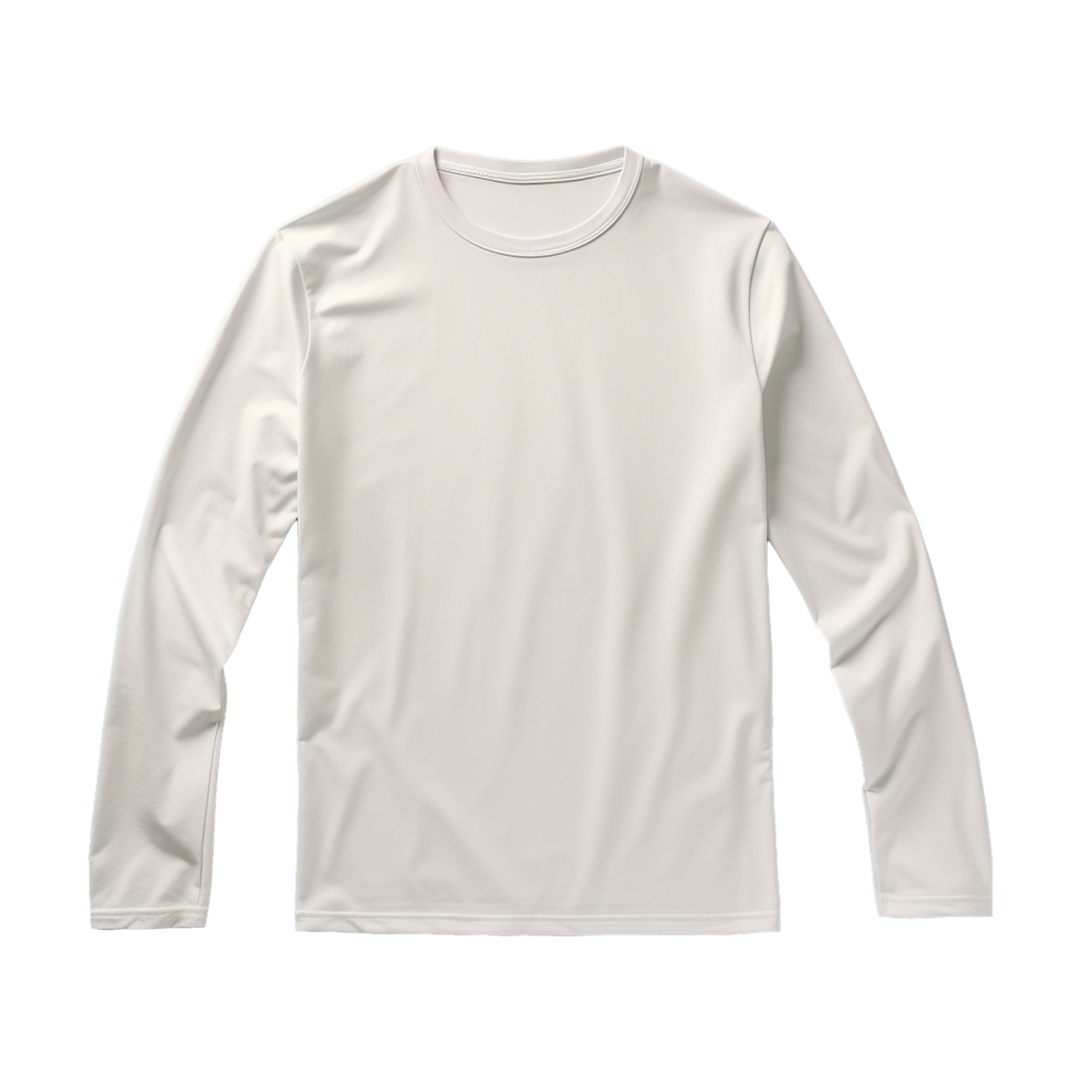 AI generated Man long sleeve white tshirt isolated on transparent background png