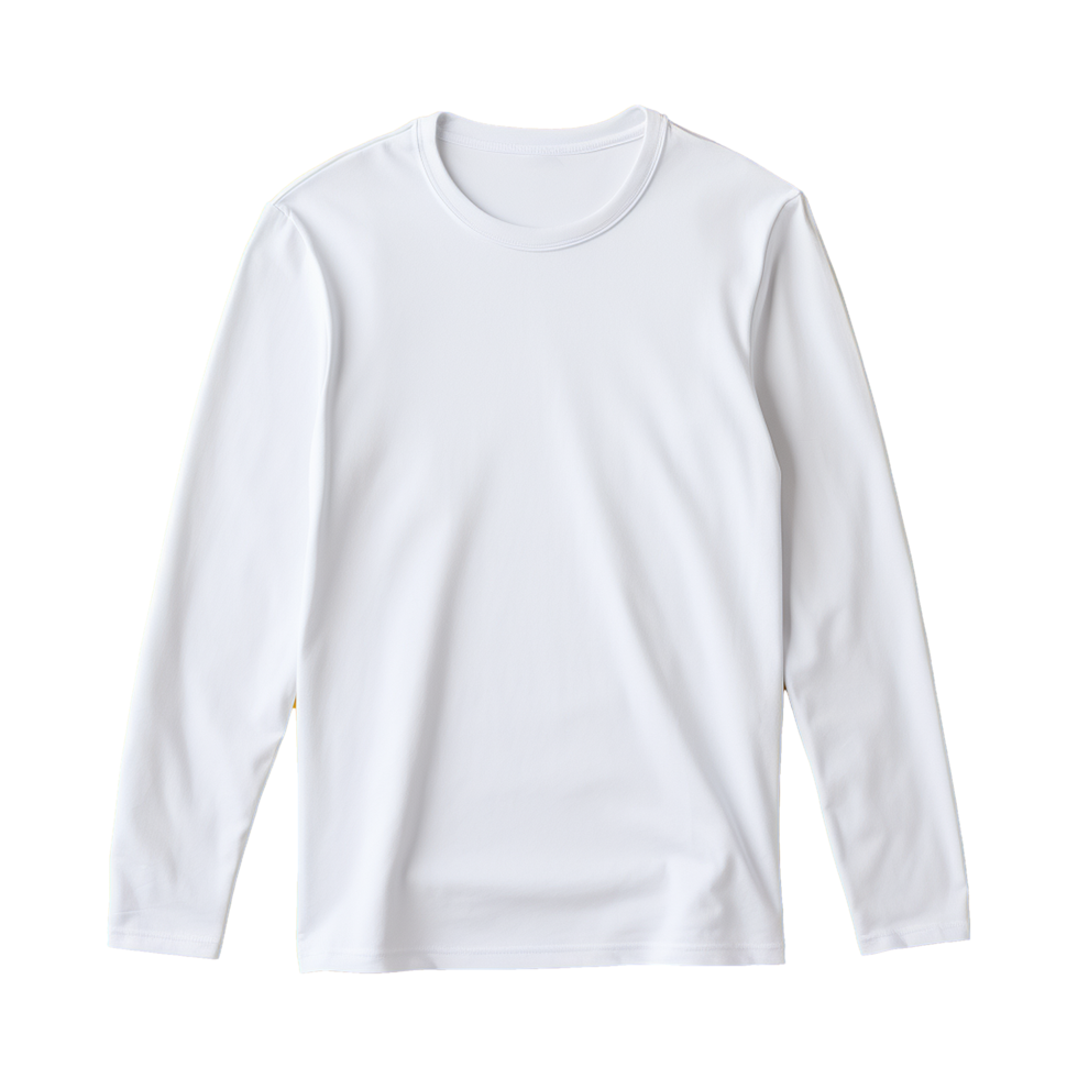 AI generated Man long sleeve white tshirt isolated on transparent background png