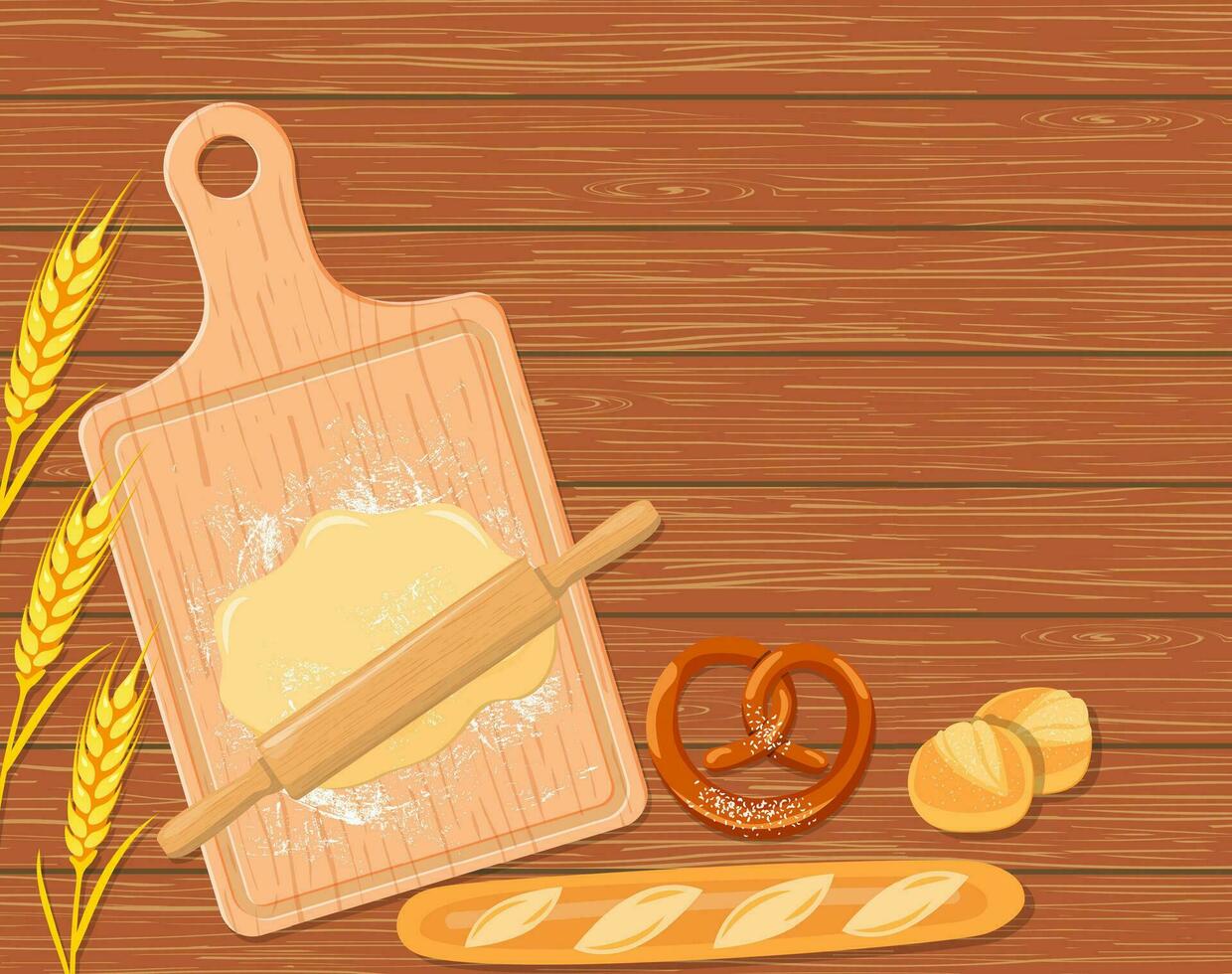 background with a cutting board, vector