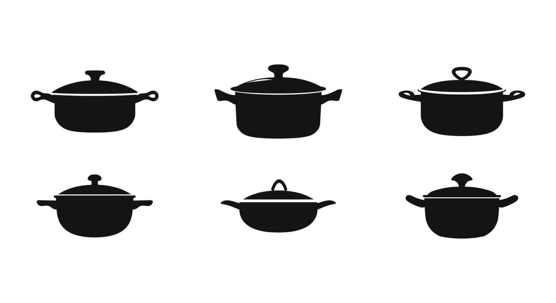 Chefs Tools Pan Graphics Set vector
