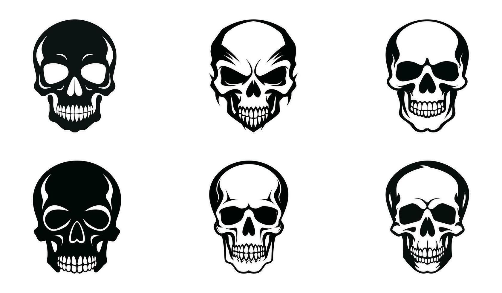 Creepy Skull Vector Bundle