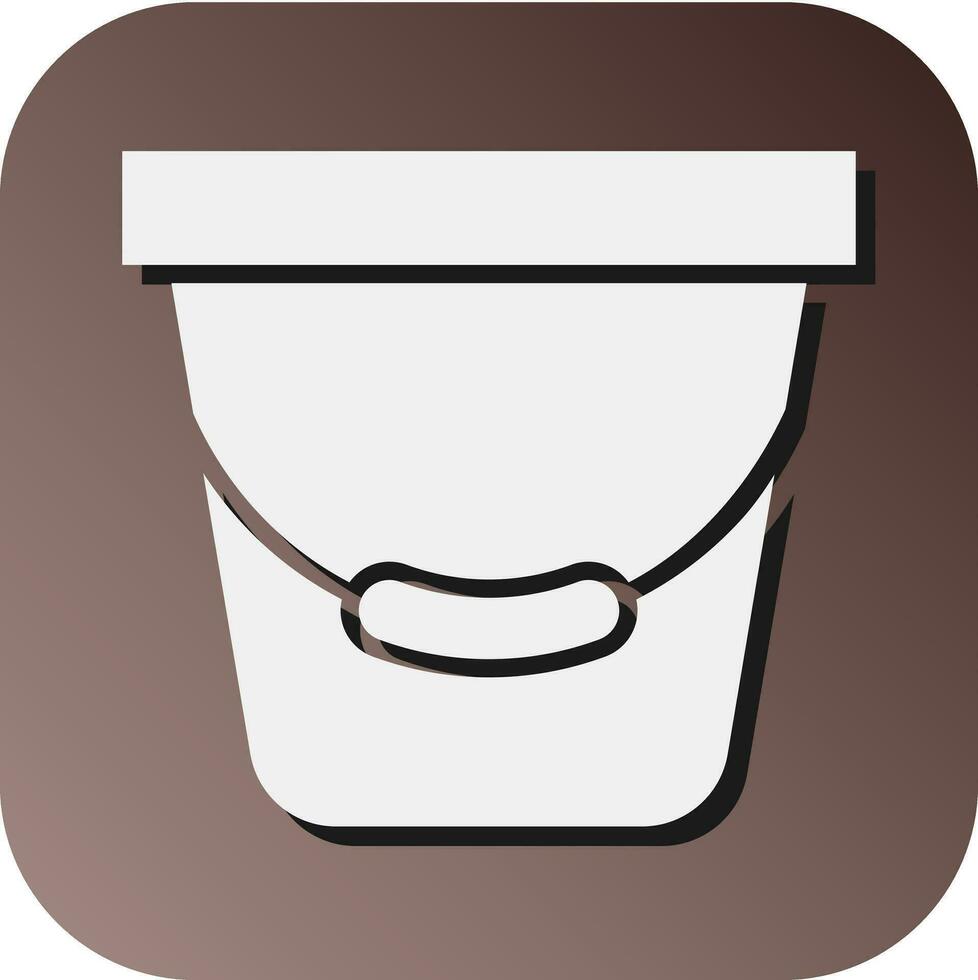 Bucket Vector Glyph Gradient Background Icon For Personal And Commercial Use.