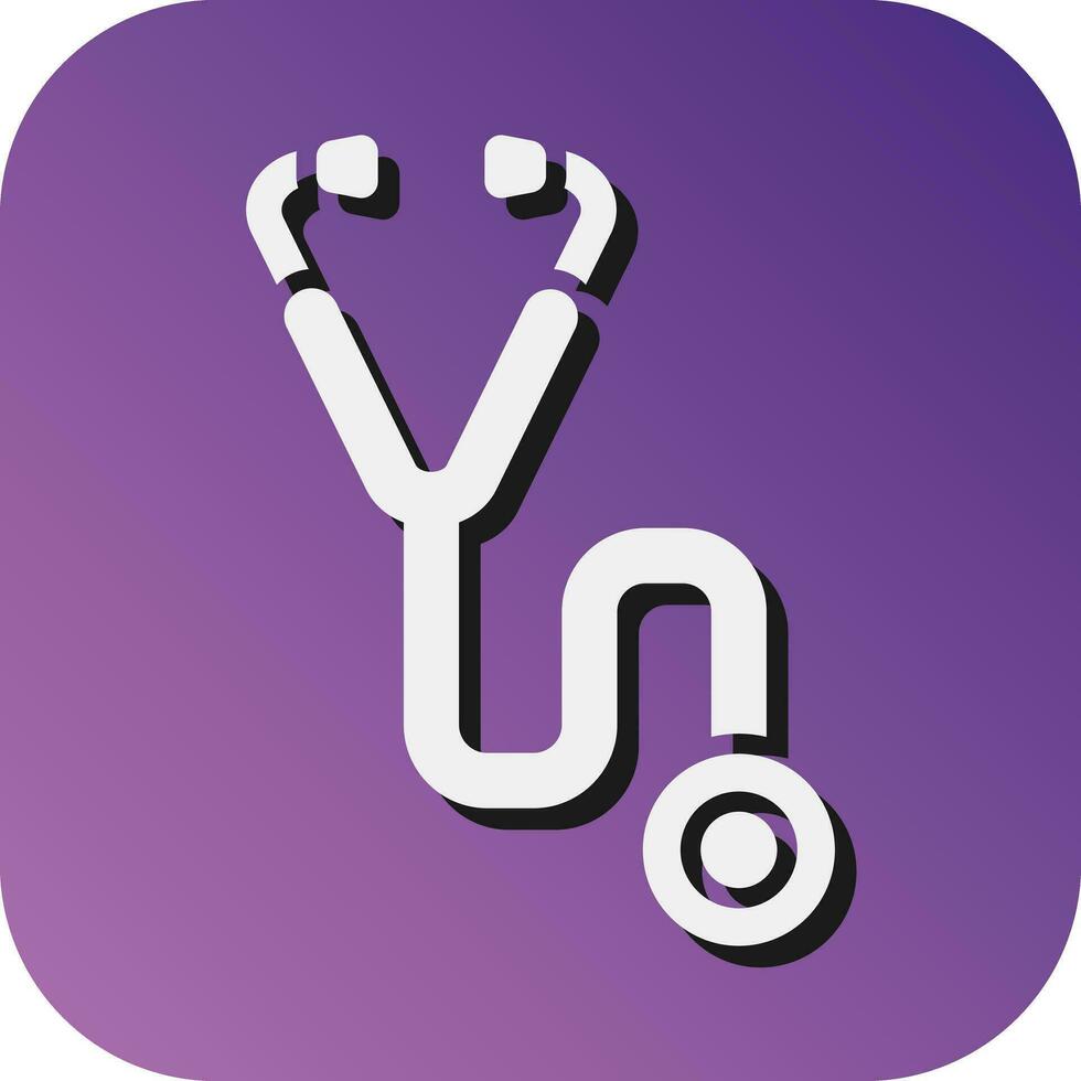 Stethoscope Vector Glyph Gradient Background Icon For Personal And Commercial Use.