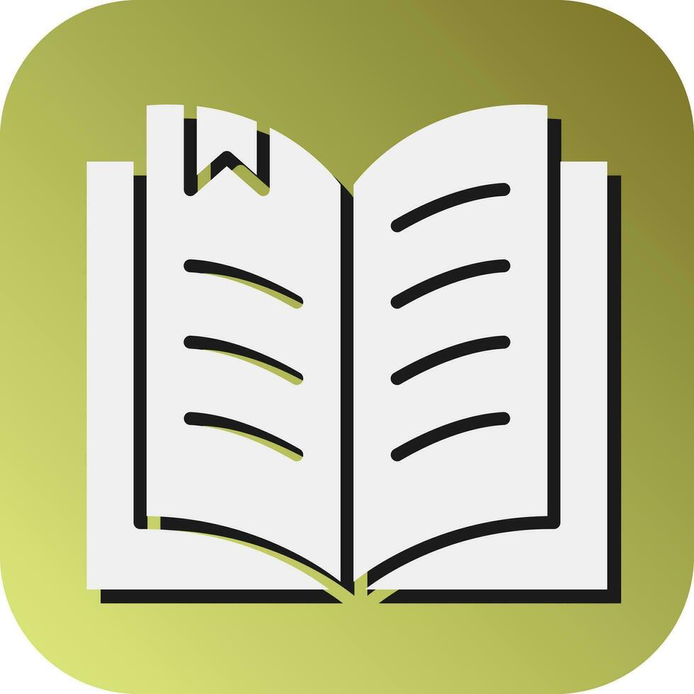 Open Book Vector Glyph Gradient Background Icon For Personal And Commercial Use.