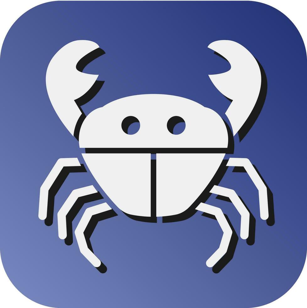 Crab Vector Glyph Gradient Background Icon For Personal And Commercial Use.