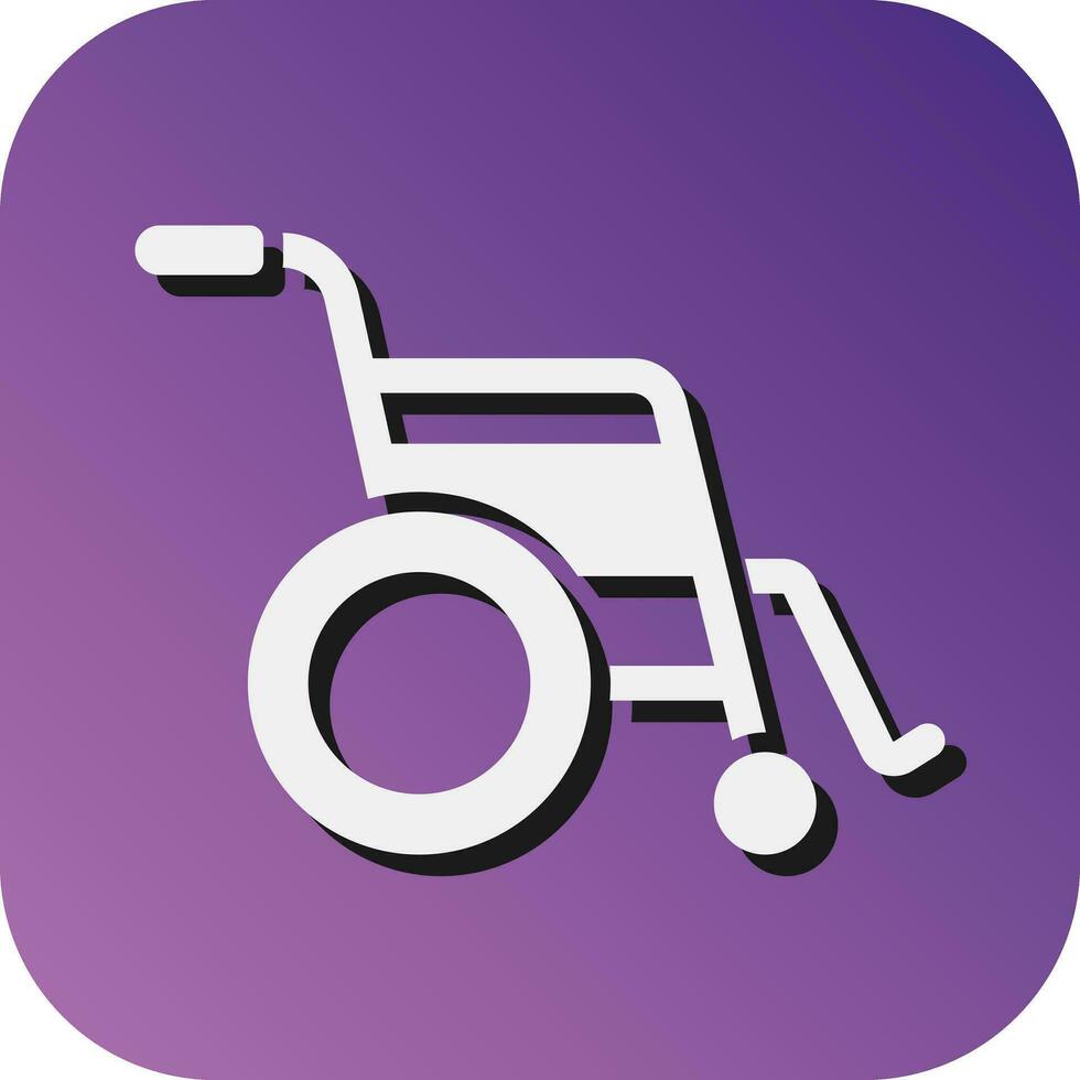 Wheelchair Vector Glyph Gradient Background Icon For Personal And Commercial Use.