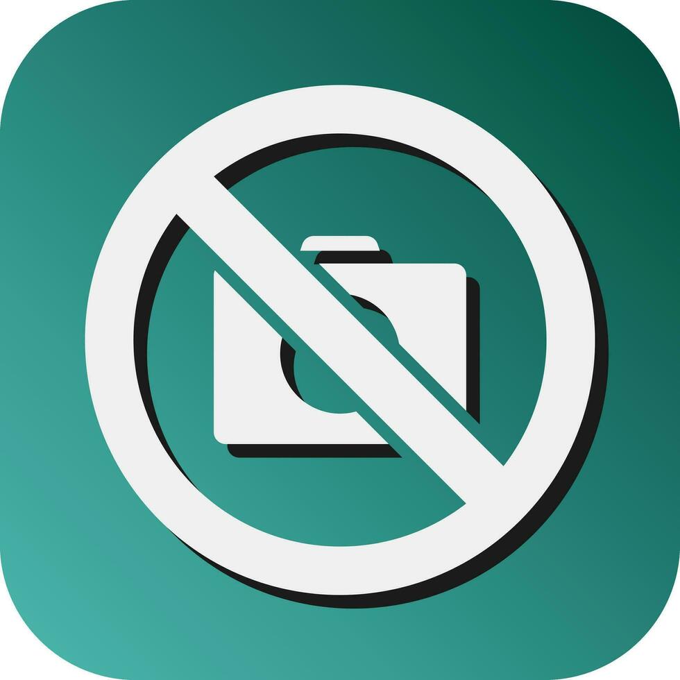 No Photo Vector Glyph Gradient Background Icon For Personal And Commercial Use.