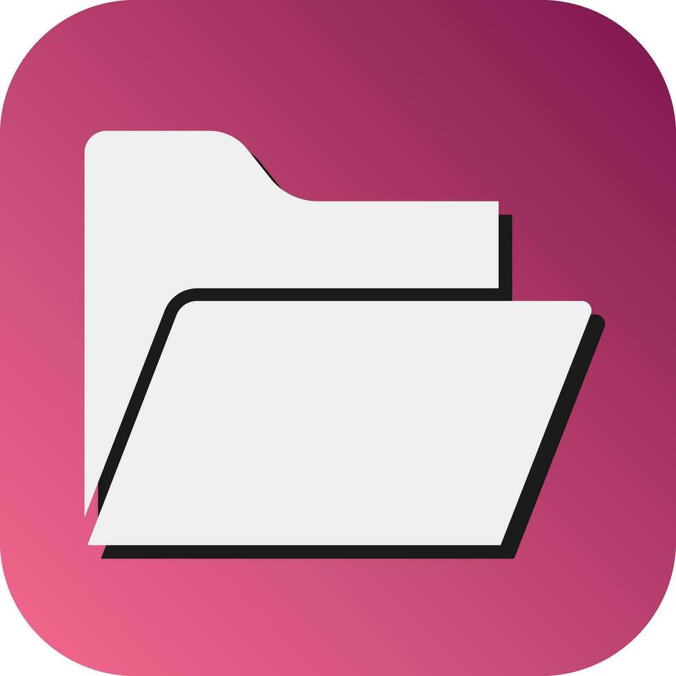 Folder Vector Glyph Gradient Background Icon For Personal And Commercial Use.