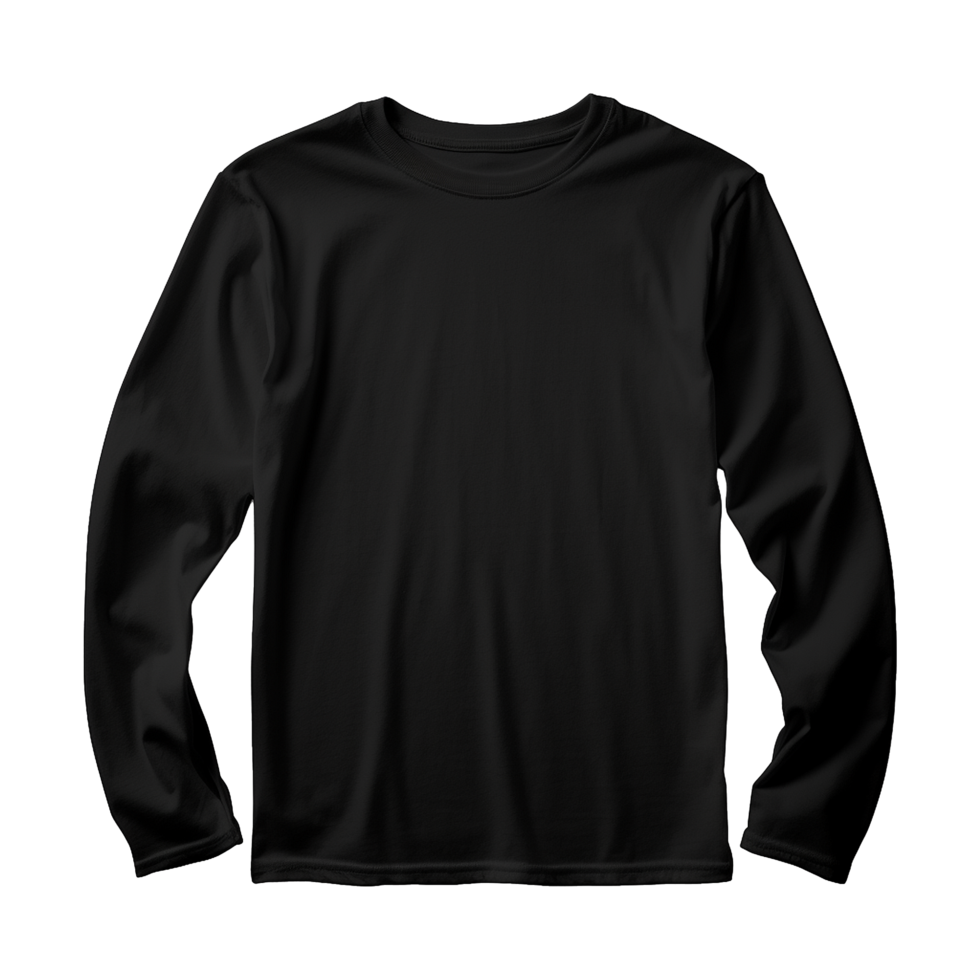 AI generated Man long sleeve black tshirt isolated on transparent ...