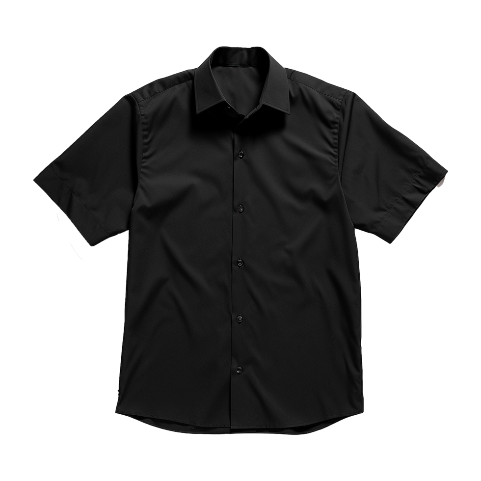 AI generated Man short sleeve black shirt on transparent background png