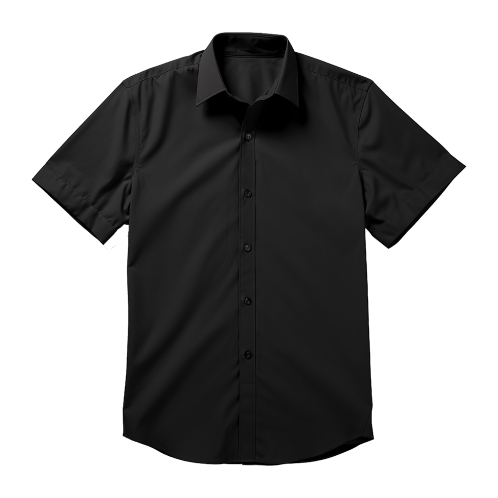 AI generated Man short sleeve black shirt on transparent background png