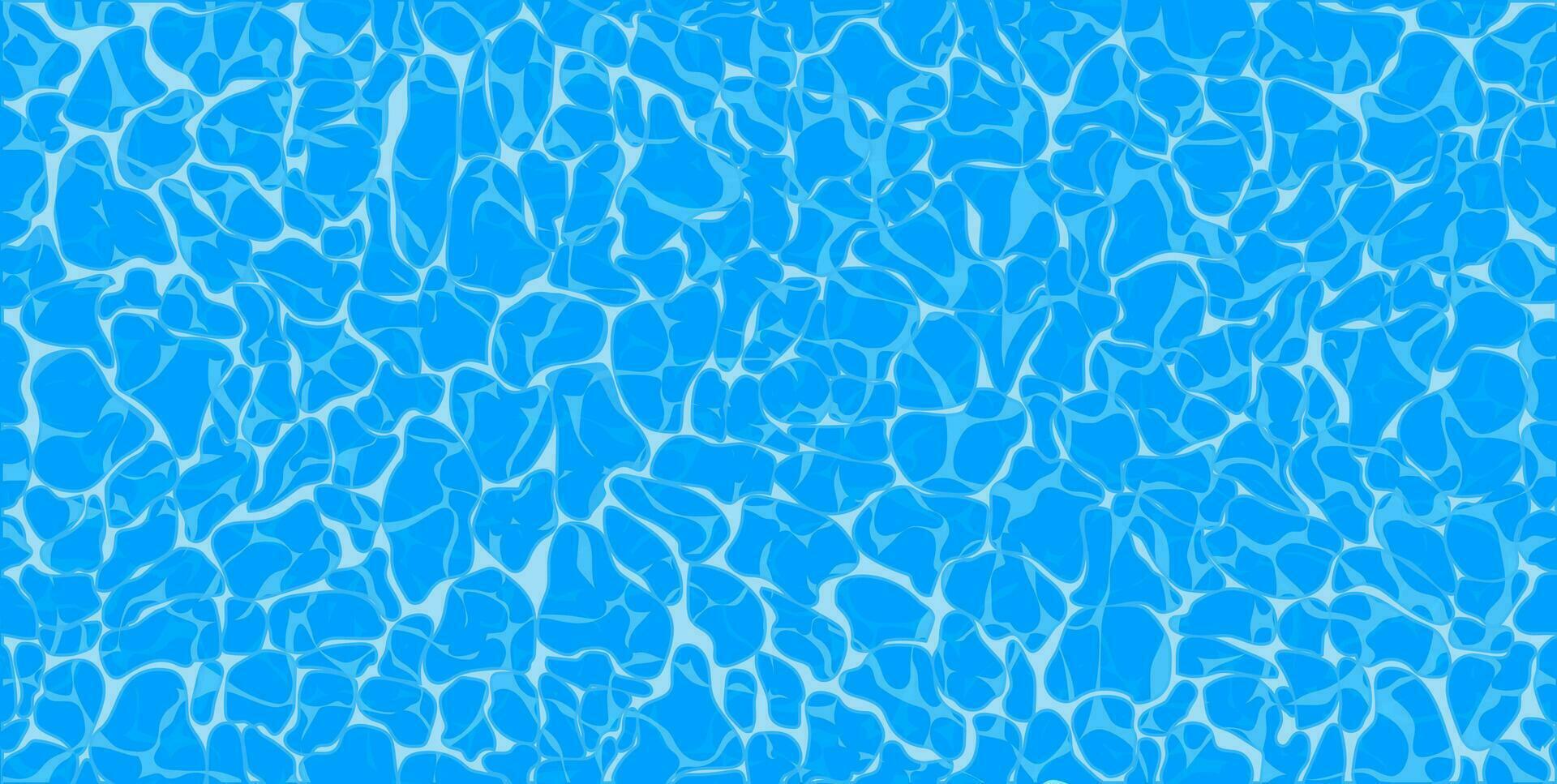 Summer blue swiming pool pattern. Sea, ocean surface. Overhead top view vector