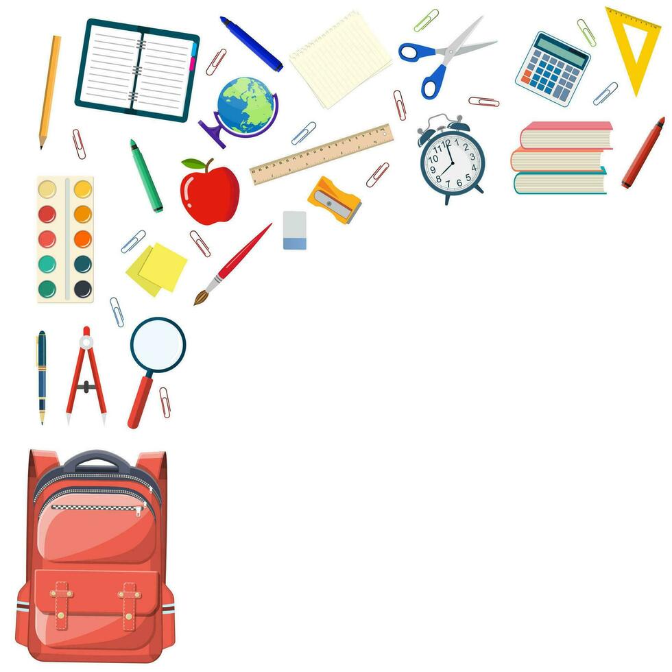 Back to school background vector
