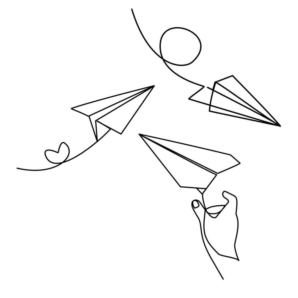 Paper plane illustration vector