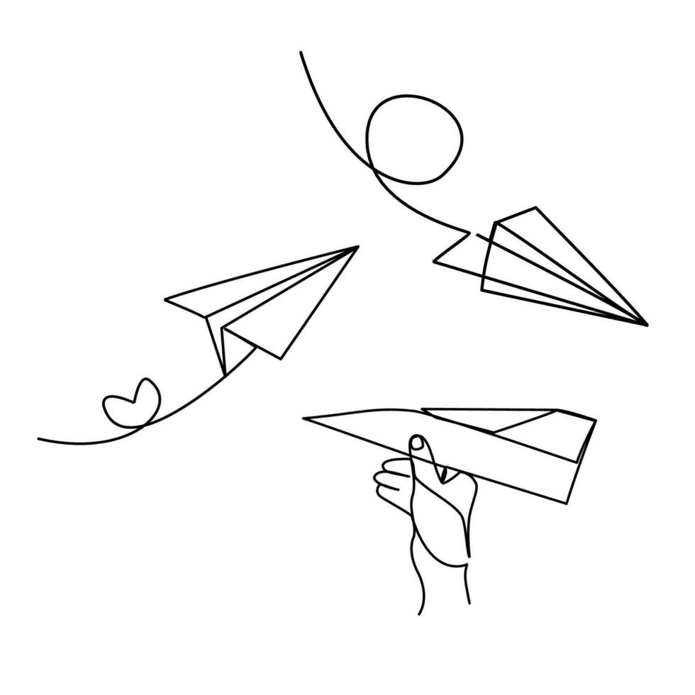 Paper plane illustration vector