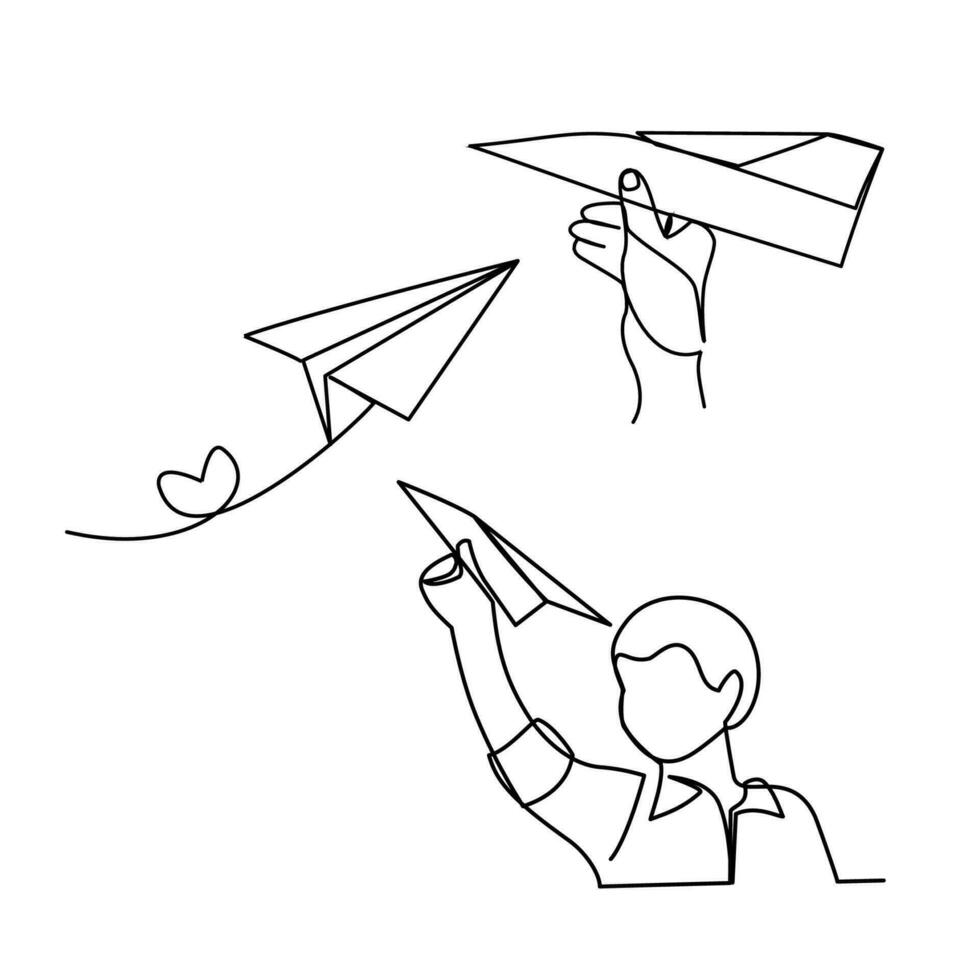 Paper plane illustration vector