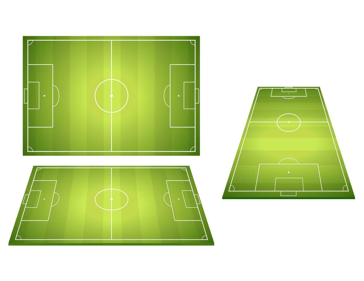 Set Of Football Soccer Fields vector
