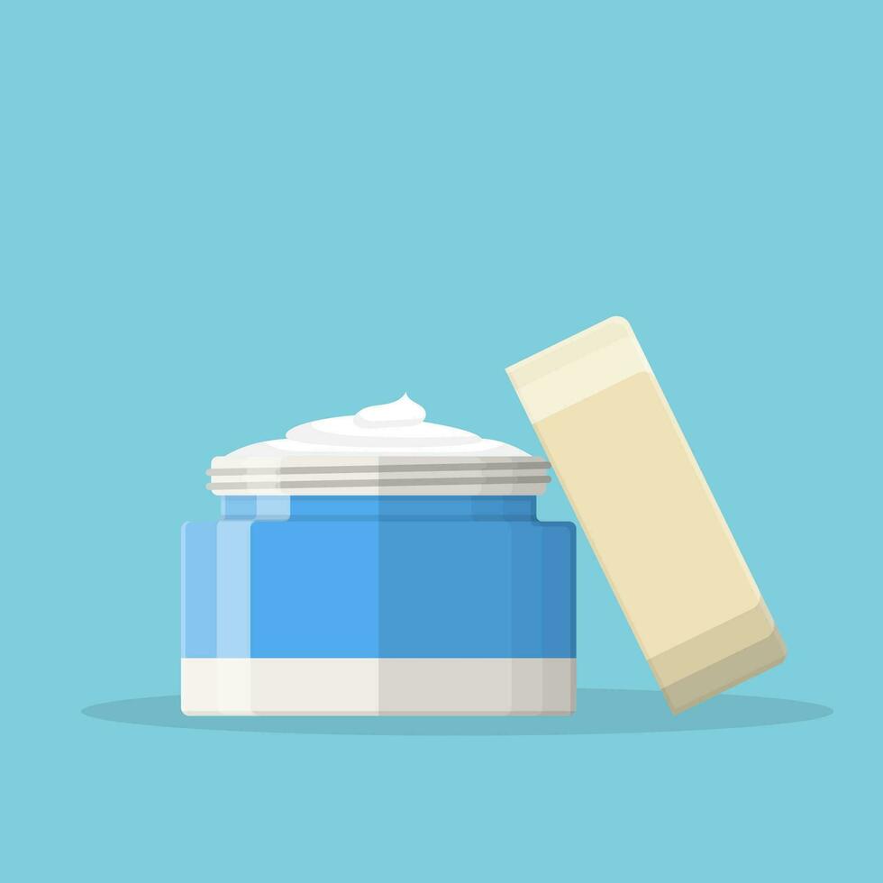 cosmetic cream icon. face and body cosmetic cream. Vector illustration in flat style