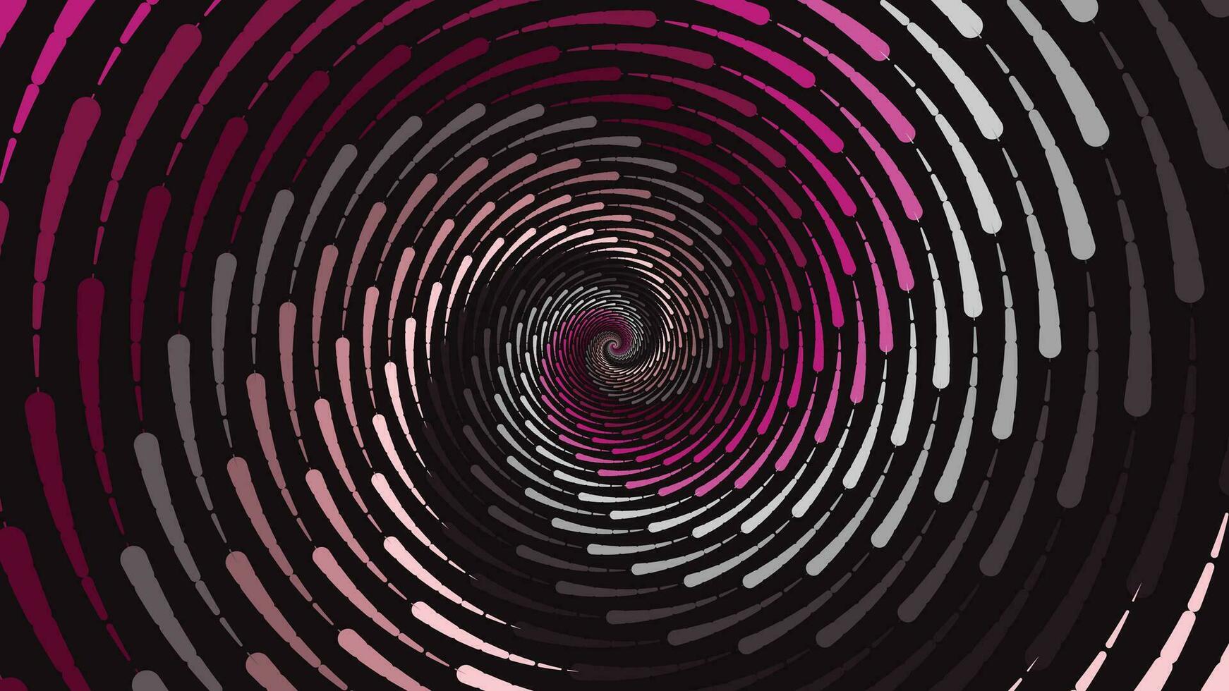 Abstarct spiral twisted dotted round vortex style purple color background vector