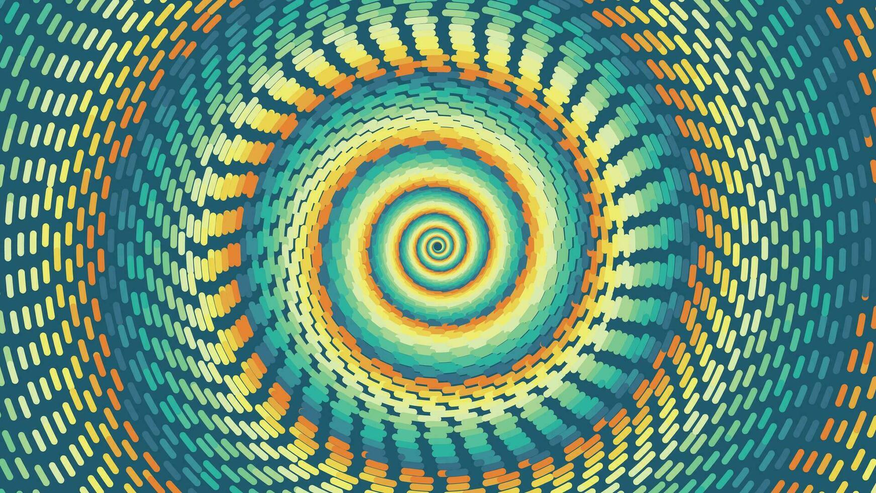 Abstract spiral spinning vibrant color vortex background. vector