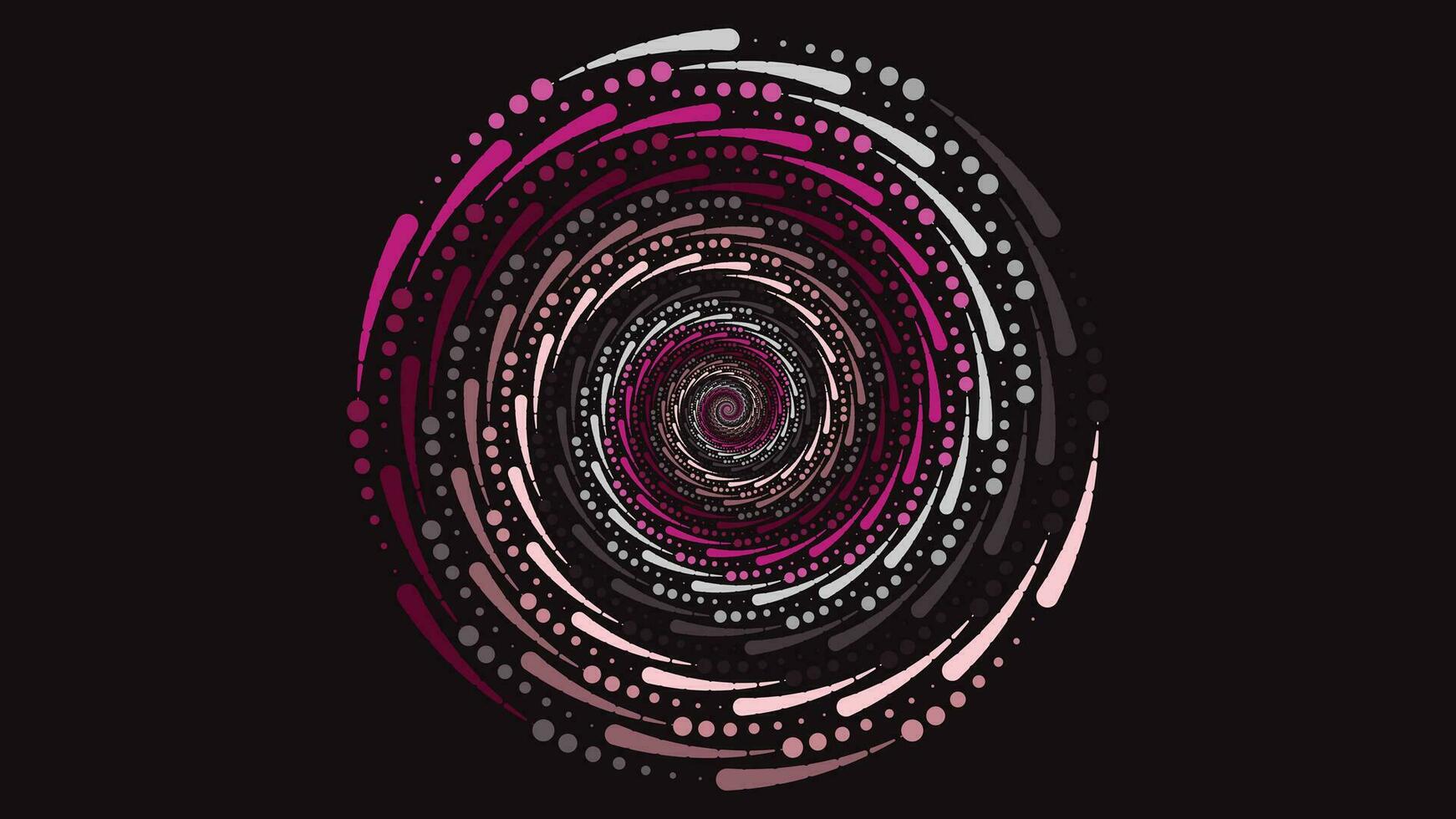 abstarct espiral retorcido punteado redondo vórtice estilo púrpura color antecedentes vector