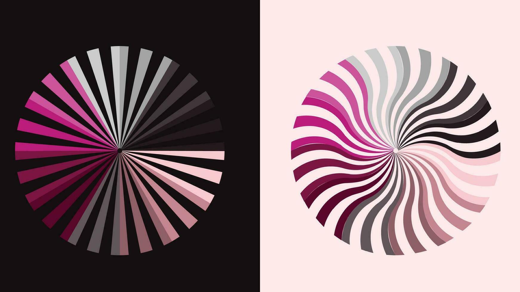 abstarct espiral retorcido punteado redondo vórtice estilo púrpura color antecedentes vector