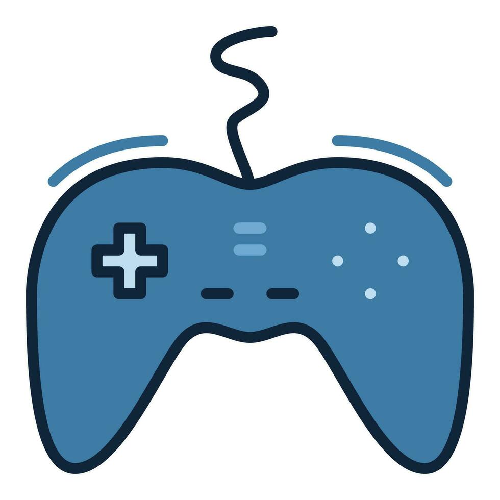 ordenador personal juego controlador con cable vector gamepad de colores icono o símbolo