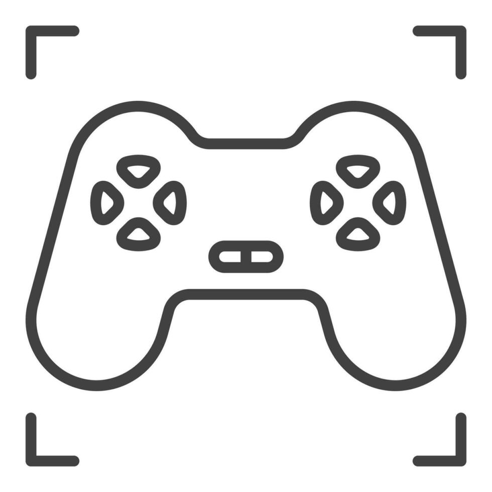 computadora videojuego controlador vector gamepad lineal icono o símbolo