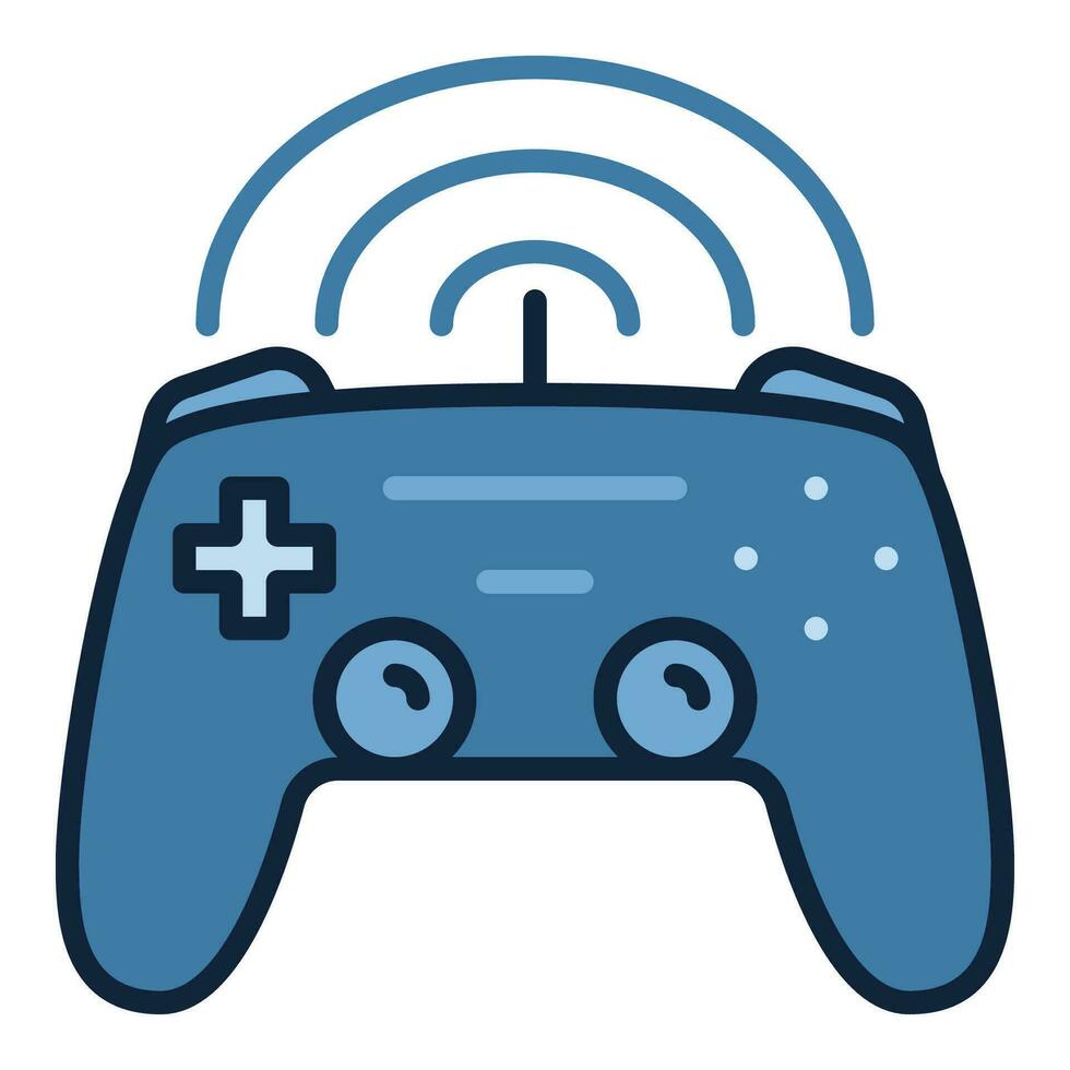 Wireless Game Controller vector Joypad colored icon or logo element