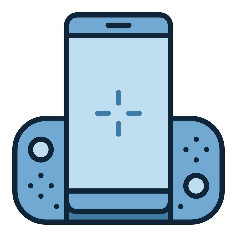 Game Controller for Mobile Phone vector Gamepad for Smartphone colored icon or design element