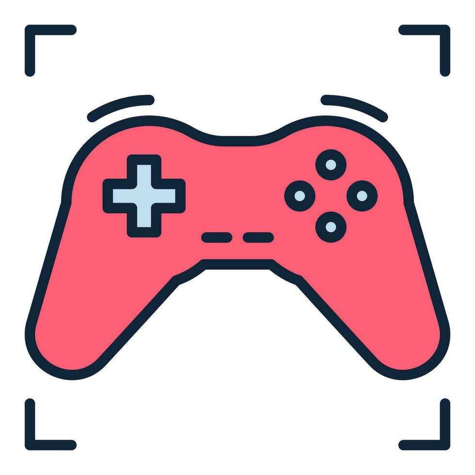 rojo juego controlador - gamepad vector controlador dispositivo de colores icono o diseño elemento