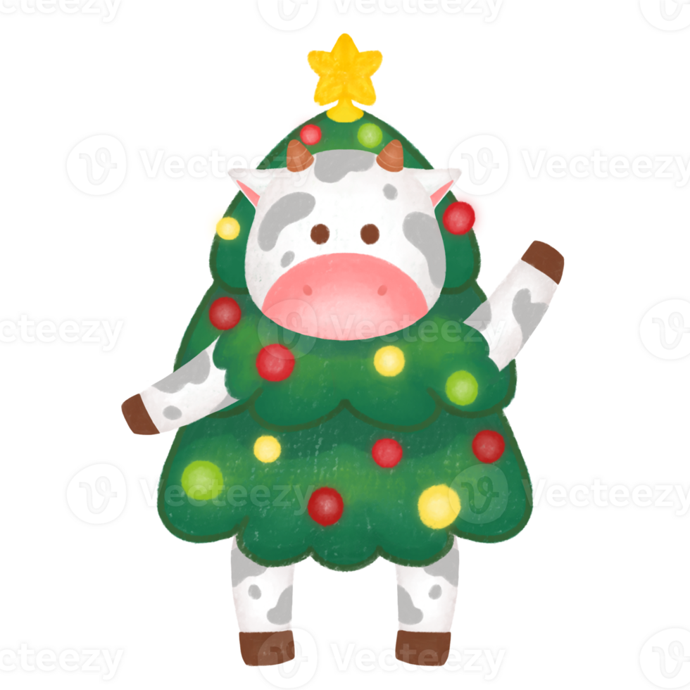 christmas icon tree cow png