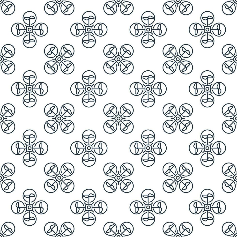 Drone vector concept simple outline seamless pattern