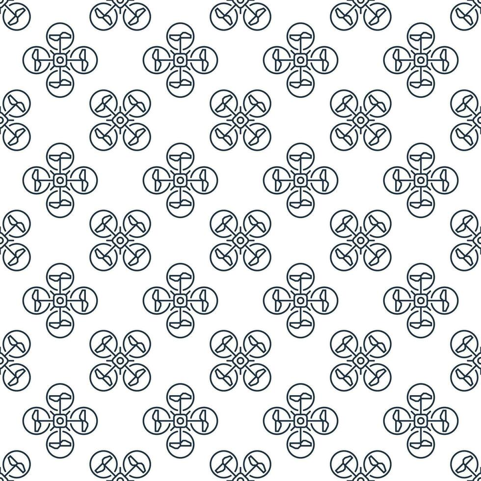 Drone vector concept simple outline seamless pattern