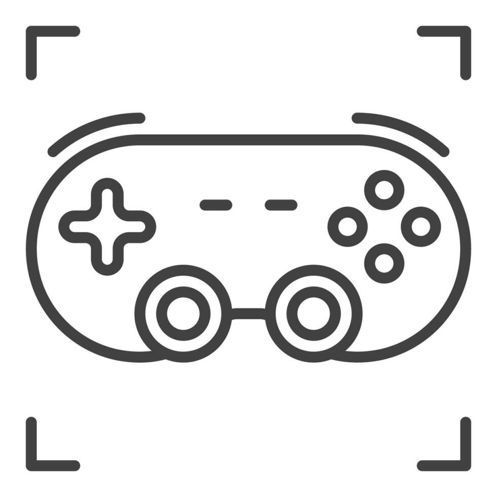 Video Game Controller or Gamepad vector outline icon or symbol