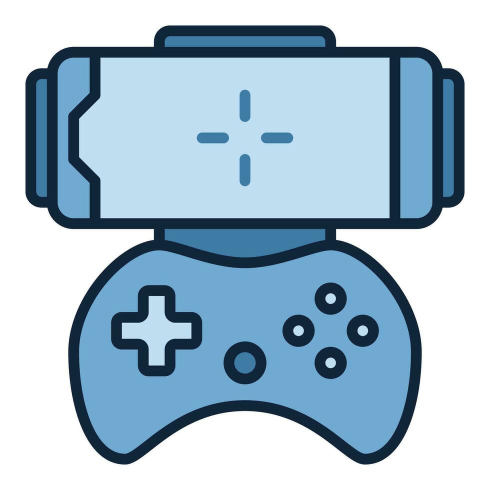 Mobilephone Game Controller vector Phone Gamepad colored icon or sign