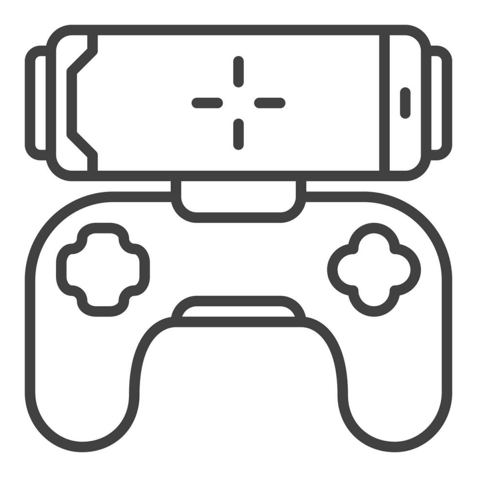 Phone Controller vector Gaming Device with Smartphone outline icon or symbol